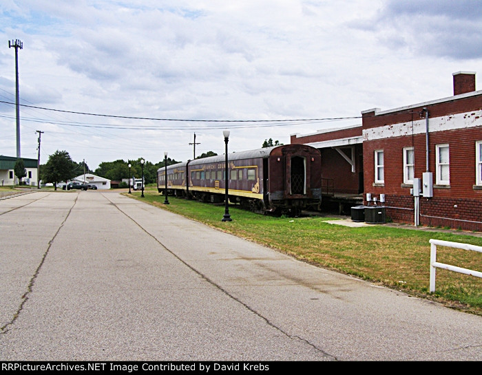 Antlers, OK station backside showing the KRR passenger cars.